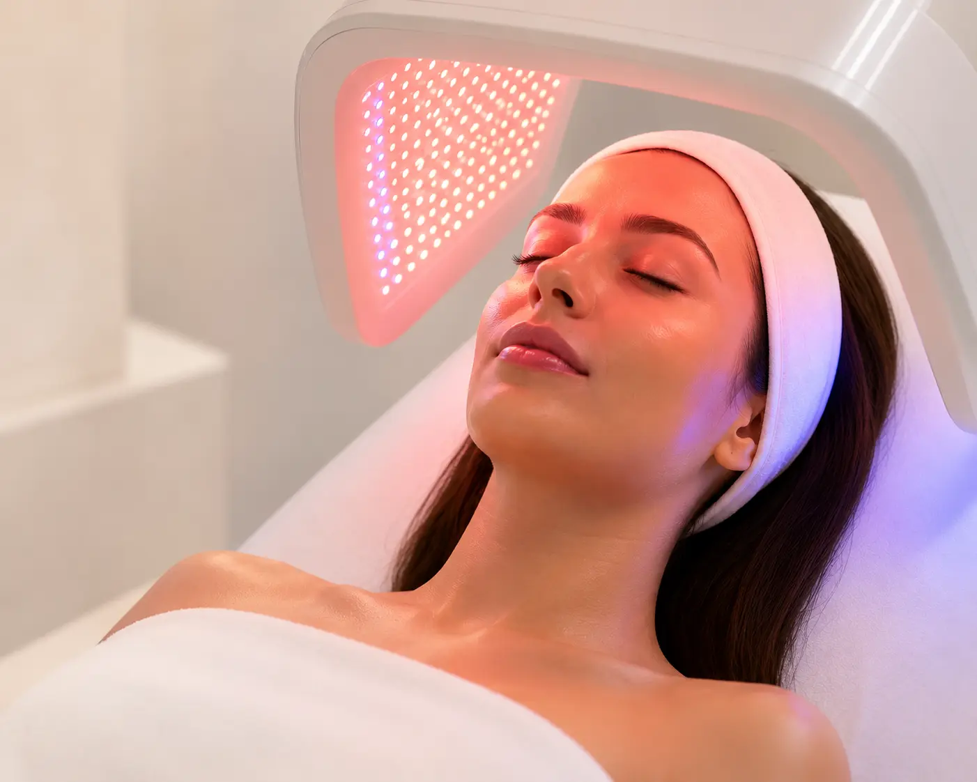 LED light therapy for redness-prone skin